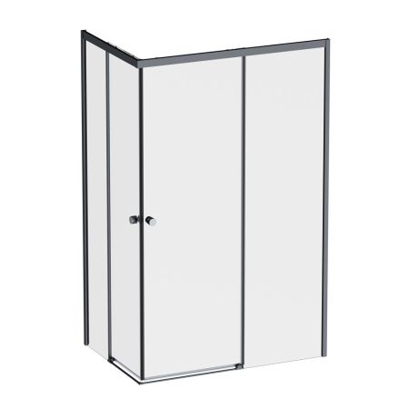 W94G-403-12080-BТ Душевое ограждение X-Joy Square Slide 120х80, черный, прозрачное, артикул W94G-403-12080-BТ