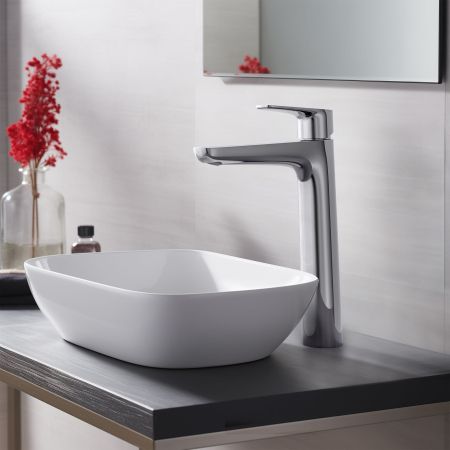 Смеситель для раковины 230, без донного клапана AQUATEK AQ1104CR БЕТТА, артикул AQ1104CR