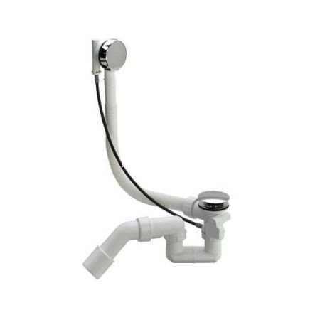 Слив-перелив, Viega, Simplex, вид-для ванны, тип-автоматический, диаметр слива, мм-52, накладки-есть, материал-пластик, цвет накладок-хром, артикул 285357