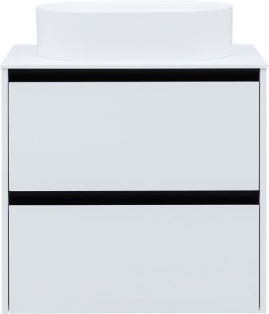 Тумба под раковину Allen Brau Activity 70 1.34003.WM белый матовый/черный браш, артикул 1.34003.WM