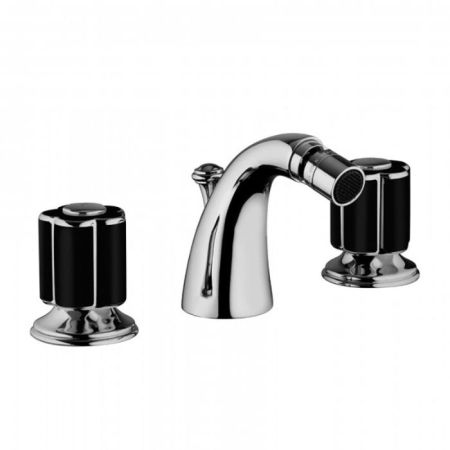 Bongio Fleur Noir Смеситель для биде на 3 отв., цвет хром/черный фарфор, артикул 12503CR00