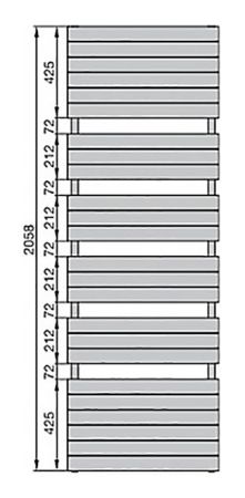 Водяной полотенцесушитель Zehnder Nova Spa NOU-200-070 Белый, артикул NOU-200-070