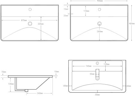 Раковина Aquanet Ирис 90 белая, артикул 00323883