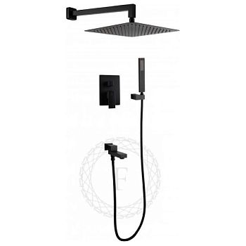 Душевая система встраиваемая FILARETE Fing FL1040BL, черный