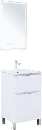 Тумба под раковину Aquanet Алвита New 50 напольная, белый матовый, артикул 00344131