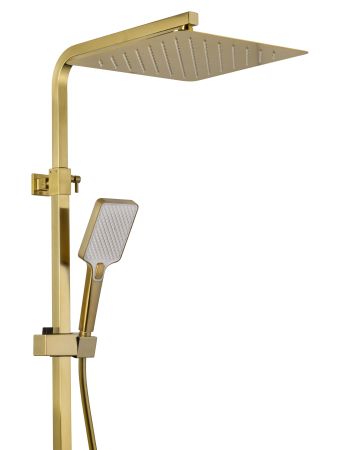 Душевая система WONZON & WOGHAND CUBE, Брашированное золото (WW-88739016-BG), артикул WW-88739016-BG