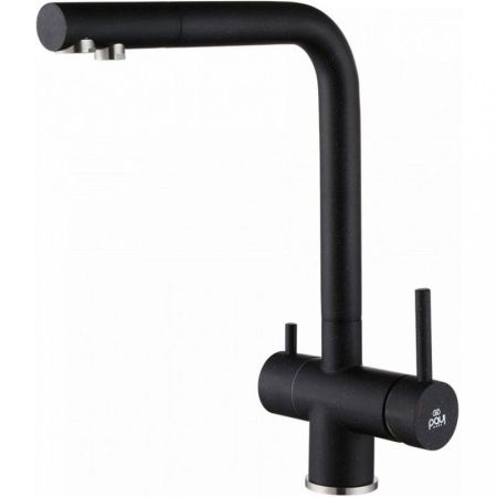 Смеситель для кухни Paulmark Skalen Sk213020-418 Черный металлик
