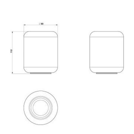 Gessi Goccia Стакан настольный, цвет: черный, артикул 38035#031