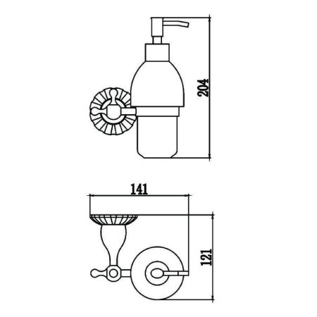 Дозатор жидкого мыла Savol S-08931C, бронза, артикул S-08931C