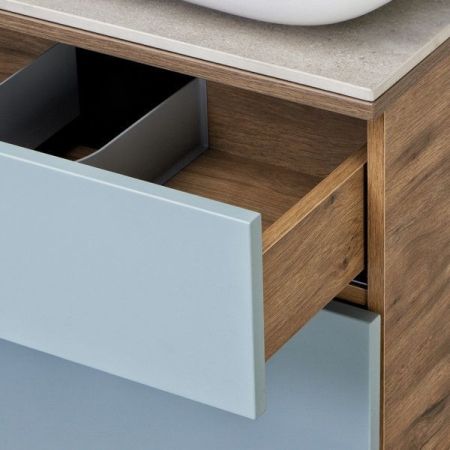 Тумба под раковину Акватон Мишель 80 1A244501MIX30 подвесная Дуб рустикальный Фьорд