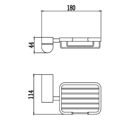 Мыльница Savol S-007332, хром, артикул S-007332