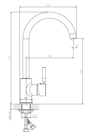 Смеситель для кухни ESKO Fresco FR 519 W, артикул FR 519 W