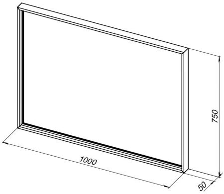 Зеркало De Aqua Алюминиум 100 LED черный