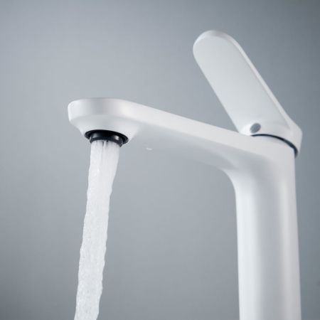 Смеситель для раковины высокий Shevanik S4311C, белый