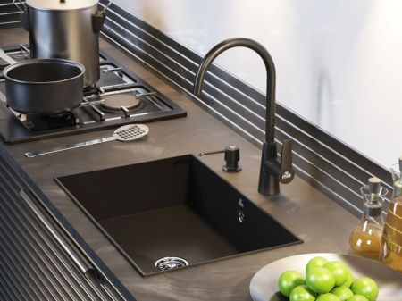 Смеситель для кухни Paulmark Holstein Ho212065-402 Серый металлик, артикул Ho212065-402