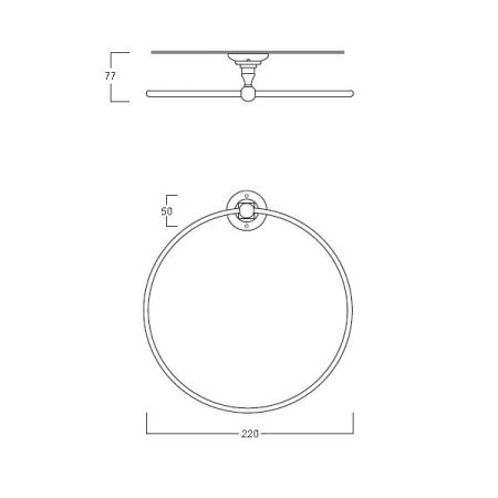 SIMAS Accessori Полотенцедержатель-кольцо для полотенец, цвет золото