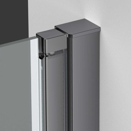 Душевые двери Vincea Душевая дверь Alpha VDP-3AL700CLGM, вороненая сталь, стекло прозрачное,, артикул VDP-3AL700CLGM