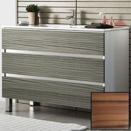 Тумба с раковиной SanVit Авеню-3 120 kavenu3120 с фактурой под дерево Зебрано, артикул kavenu3120