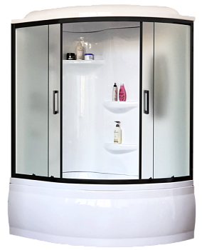 Душевая кабина Royal Bath RB 150ALP-C-BL (матовое) левая без гидромассажа