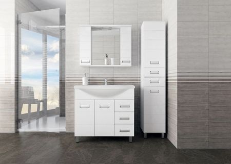 Тумба с раковиной Style Line Ирис 100 (3 ящ.) под умывальник Эльбрус 100, артикул ЛС-00000178