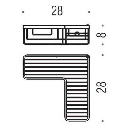 Colombo Angolari Угловая полочка, цвет: хром, артикул B9615.CR