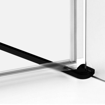 Душевое ограждение NEW TRENDY NEW RENOMA BLACK L 100x80x195 D-0380A/D-0164B (черный), артикул D-0380A/D-0164B