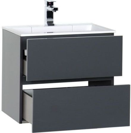 Тумба с раковиной Aquanet Алвита 60 серый антрацит, артикул 00213094