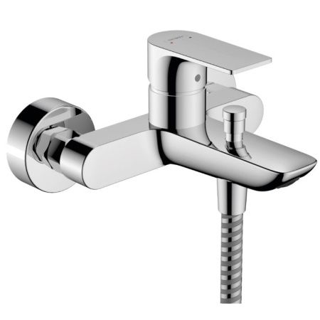 Смеситель для ванны и душа, Hansgrohe, Rebris E, тип открывания воды-однорычажный, тип регулирования воды-керамический картридж, монтаж-настенный, отверстия для монтажа-2, вынос излива, мм-182, регулируемое ограничение температуры, дивертер с переключател Смеситель для ванны и душа, Hansgrohe, Rebris E, тип открывания воды-однорычажный, тип регулирования воды-керамический картридж, монтаж-настенный, отверстия для монтажа-2, вынос излива, мм-182, регулируемое ограничение температуры, дивертер с переключател