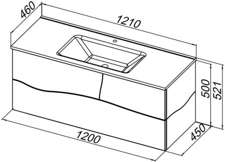 Тумба под раковину Allen Brau Glority 120 1.35003.NW дуб антик, артикул 1.35003.NW