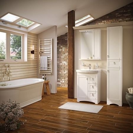 Тумба под раковину Runo Мерида 60 4620750028657 Белая, артикул 4620750028657