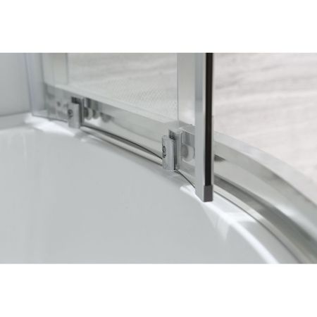 Душевая кабина Black&White Galaxy G5507-L с гидромассажем профиль Серебристый хром задняя стенка Белая