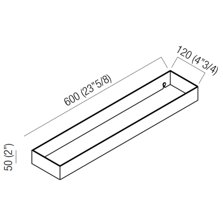 Agape 369 Полочка, 60см, цвет: глянец, артикул A369234A