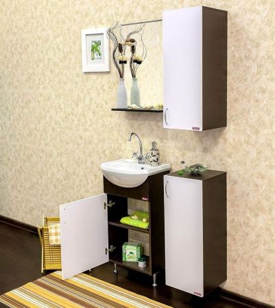 Тумба для раковины Sanflor Мокко 45 L Н0000000581 Венге Белая, артикул Н0000000581