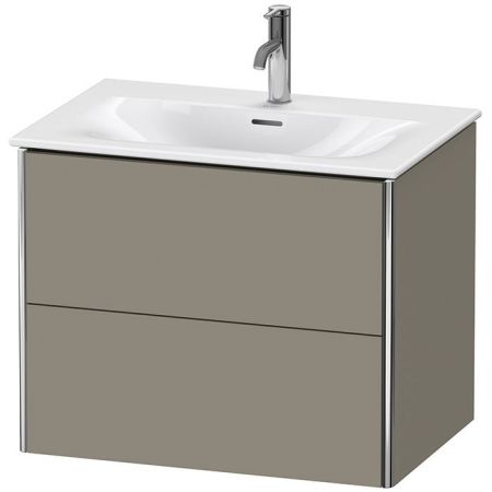 Duravit XSquare Тумба подвесная под раковину # 234473, 2 яшика, 560x710x478мм, цвет Stone Grey SaM, артикул XS432309292