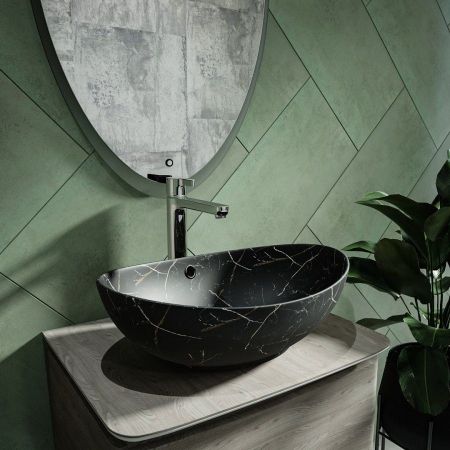 Раковина чаша Maretti EN13NS48-560MR, черный мрамор, артикул EN13NS48-560MR