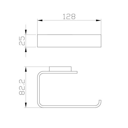 Держатель для туалетной бумаги без крышки WONZON & WOGHAND LOTTE, Темный графит (WW-8316-BGM), артикул WW-8316-BGM