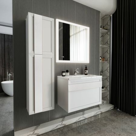 Комплект мебели для ванной Бриклаер БЕРЛИН 80BB, белый, артикул БЕРЛИН 80BB
