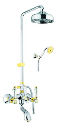 Душевая система Fiore GIOIELLI (SWAROVSKI®) 08CO0615, хром/золото, артикул 08CO0615