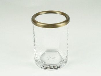 Surya Crystal, стакан 7х7хh10 см, стекло с эффектом волны, цвет светлая бронза