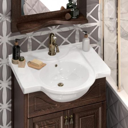 Тумба с раковиной Тибет 50 обьемные фасады Opadiris Орех антикварный