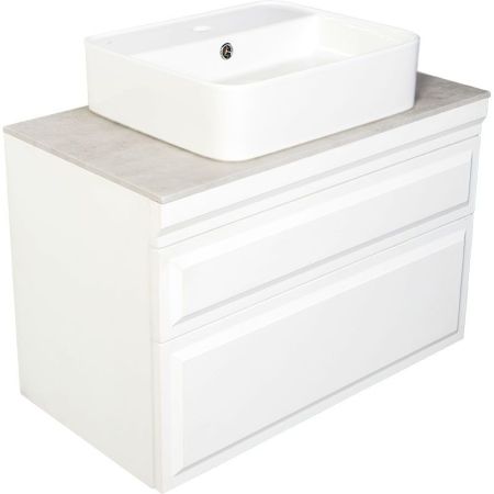 Тумба с раковиной Orange Modi 75 Modi-75TU+RA подвесная Белая, артикул Modi-75TU+RA