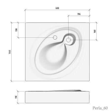 Раковина над стиральной машиной Пальмира 60*55 с кронштейнами