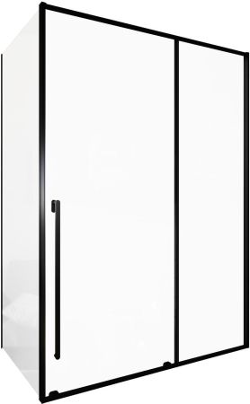 Душевой уголок Allen Brau Fantasy 150x80 3.11009.31 + 3.11012.31 черный матовый, артикул 3.11009.31 + 3.11012.31