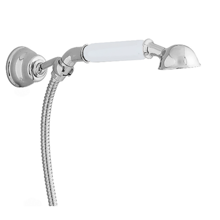 CISAL Arcana Toscana Ручной душ для настенного крепления (держатель, лейка, шланг), цвет хром/белый, артикул TS00305021