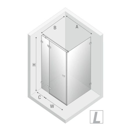 Душевое ограждение NEW TRENDY AVEXA GOLD BRUSHED 90x80x200 EXK-1742 (брашированное золото), артикул EXK-1742