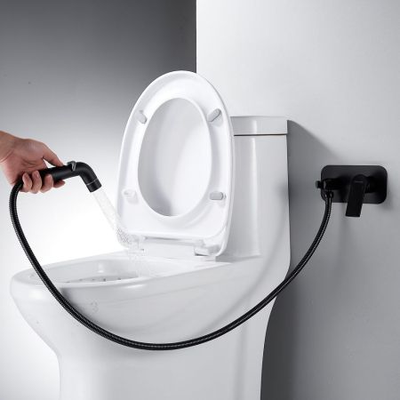 Гигиенический душ со смесителем Shevanik S4105H, черный