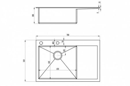 Кухонная мойка ZorG RX-7851-L Нержавеющая сталь