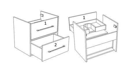 Тумба подвесная "Гольф 85", сонома, Оскар 85, артикул SD-00000313