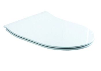 Olympia Milady, быстросъемное тонкое сиденье с микролифтом, цвет белый глянцевый