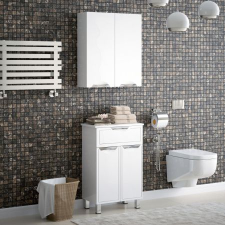 Шкаф подвесной "Монро 55", белый